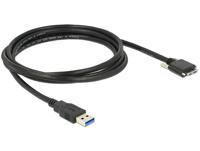 Delock 83598 Kabel USB 3.0 type A male > USB 3.0 type Micro-B male met schroeven 2 m - thumbnail