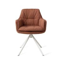 Jesper Home Eetkamerstoel 'Akune' Draaibaar, Revolve White, kleur Acajou - thumbnail