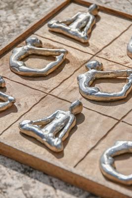 Drie-op-een-rij Spel DKD Home Decor 32 x 32 x 3 cm