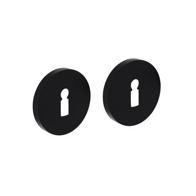 Intersteel Rozet met sleutelgat - aluminium/mat zwart