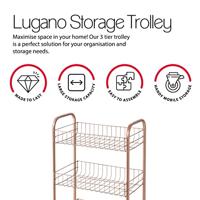 Metaltex badkamer & keukentrolley lugano koper - thumbnail