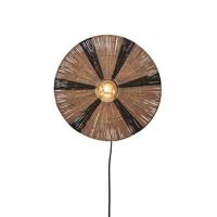 GOOD&MOJO Wandlamp 'Iguazu' Jute, 40cm, kleur Naturel/Zwart - thumbnail