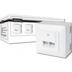 Digitus Netwerkdoos Opbouw (op muur) CAT 6 2 poorten Zuiver wit