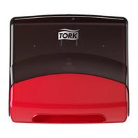 Reinigingsdoekdispenser tork w4 gevouwen rood - thumbnail