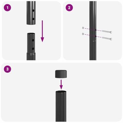 Hekpalen 12 pcs Grijs 210 cm Poedergecoat staal