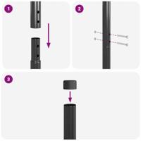 Hekpalen 12 pcs Grijs 210 cm Poedergecoat staal - thumbnail