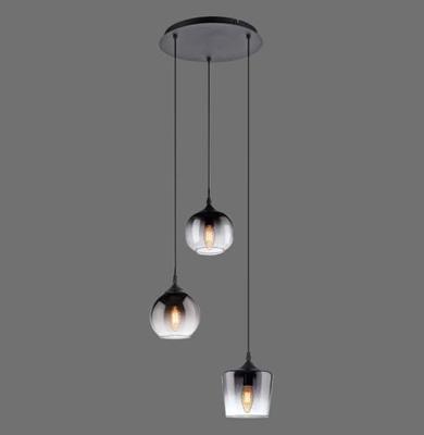 Just Light Zwarte hanglampZea 3-lichts - 15424-18