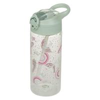 Baagl Regenboog Drinkfles 500ml met Rietje - thumbnail