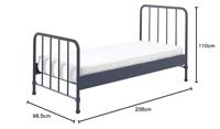 Vipack bed Bronxx - denim blauw - 90x200 cm - thumbnail