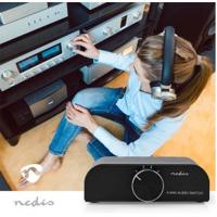 Nedis Analoge Audio-Switch | 4-Poorts poort(en) | Input: 1x 3,5 mm Audio-Input / 3x (2x RCA Female) | Output: 1x (2x RCA Female) | Manueel | Metaal | - thumbnail