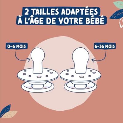 Dodie Gaia fopspenen +6m van natuurrubber - Verpakking van 2
