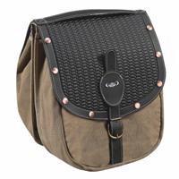 Selle Monte Grappa Monte grappa dubbele tas 16,5l british m/klinknagels zwart - thumbnail