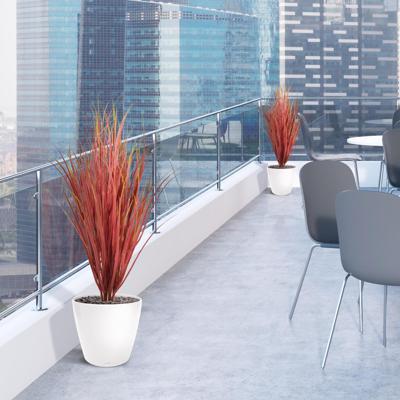 Kunst Rietgras Deluxe UV 95cm Burgundy