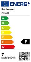 Paulmann 28670 LED-lamp Energielabel F (A - G) E27 Peer 6.5 W = 48 W Warmwit (Ø x h) 60 mm x 106 mm 1 stuk(s) - thumbnail