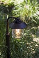 Buitenlamp voordeur zwart glas roest &apos;Cate&apos; E27 - thumbnail
