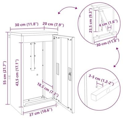 Brievenbus Roestig 30 x 23 x 55 cm Cortenstaal Brievenbus Roestig 30 x 23 x 55 cm Cortenstaal