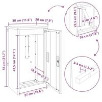 Brievenbus Roestig 30 x 23 x 55 cm Cortenstaal - thumbnail