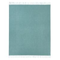 Scheerwollen plaid, turkoois-gemêleerd 140 x 200 cm - thumbnail