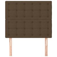 Hoofdborden 2 st 80x5x78/88 cm stof donkerbruin - thumbnail