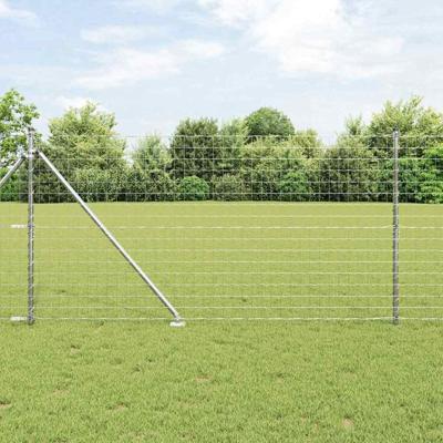 VidaXL Hek met paal zilver 1,4 x 10 m staal VidaXL Hek met paal zilver 1,4 x 10 m staal