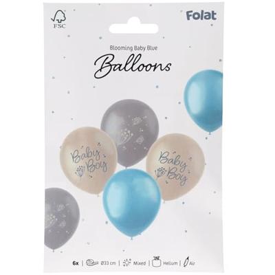 Ballonnen Blooming Baby Boy (6st)