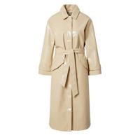EDITED imitatieleren coat Journi met ceintuur beige - thumbnail