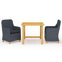3-delige Tuinset donkergrijs - thumbnail