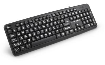 Esperanza EK129 toetsenbord USB QWERTY Brits Engels Zwart
