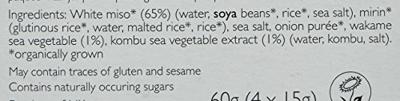 Clearspring Souppaste white miso bio 60 Gram