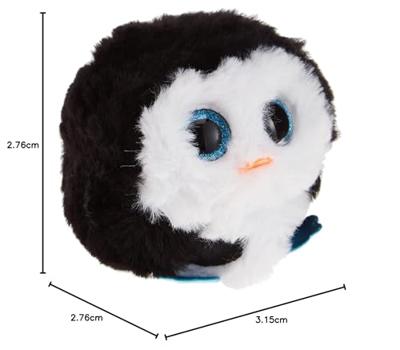 TY Puffies Pinguïn Knuffel Waddles 8 cm