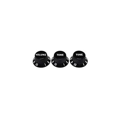 Fender knoppen voor Stratocaster zwart (set van 3)