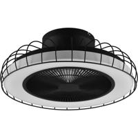 LED Plafondlamp met Ventilator - Plafondventilator - Trion Ford - 30W - Aanpasbare Kleur - Afstandsbediening - Dimbaar - Rond - Mat Zwart - Metaal - thumbnail
