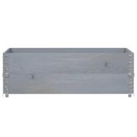 VidaXL Palletopzetranden 2 st 120x80 cm massief grenenhout grijs - thumbnail
