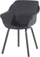 Hartman Tuinstoel 'Sophie' met armleuning, kleur Antraciet - thumbnail