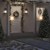 VidaXL Kerstlamp met grondpin en led inklapbaar 57 cm wit - thumbnail