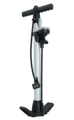 Dresco Fietspomp manometer 52 cm dunlop, presta, schrader ventiel zilver