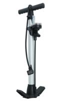 Dresco Fietspomp manometer 52 cm dunlop, presta, schrader ventiel zilver - thumbnail