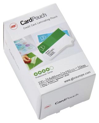 Lamineerhoes gbc creditcard 54x86mm 2x250micron