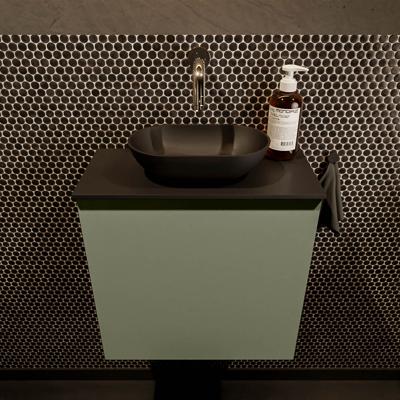 MONDIAZ FOWY toiletmeubel 50cm kleur army. Waskom positie midden kleur urban | urban. Zonder kraangat