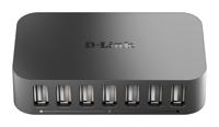 D-Link DUB-H7/E USB 2.0-hub 5 + 2 poorten Met snellaadpoort Zwart - thumbnail