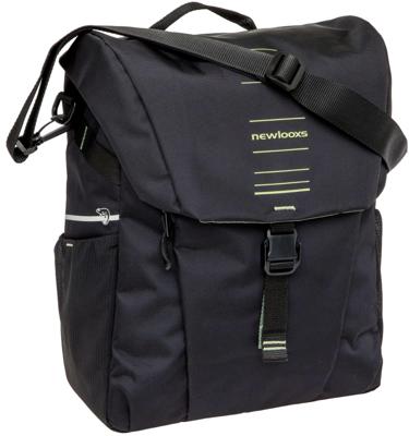Enkele fietstas New Looxs Vigo Single - 20 liter - 30 x 19 x 40 cm - Black-Green