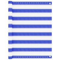 VidaXL Balkonscherm 90x300 cm hdpe blauw en wit - thumbnail