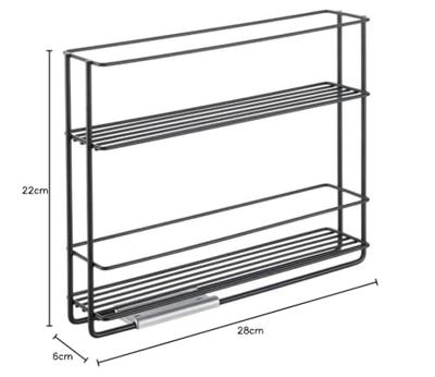 Metaltex uitschuifbaar kruidenrek zwart