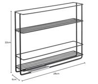 Metaltex uitschuifbaar kruidenrek zwart - thumbnail