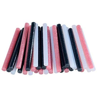 Rapid Lijmpatronen gekleurd | Glitter wit, zwart en roze | 7 mm x 90 mm | 36 stuks | Blister - 5001422