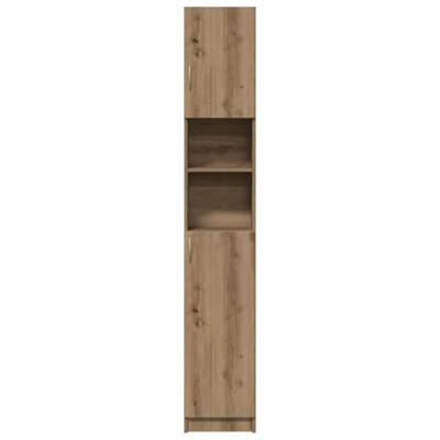 Badkamerkast 32x25,5x190cm bewerkt hout artisanaal eikenkleurig Badkamerkast 32x25,5x190cm bewerkt hout artisanaal eikenkleurig