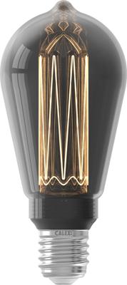 LED Glasfiber Rustic lamp 220-240V 3,5W 40lm 2000K ST64 Titanium E27 dimbaar Calex - Calex