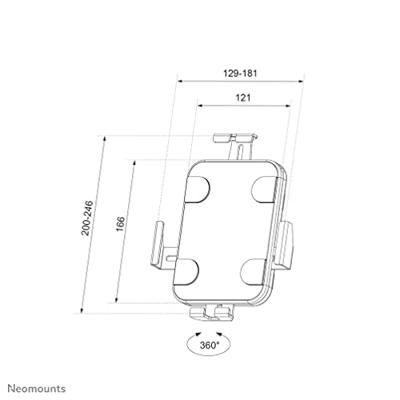 Neomounts WL15-625WH1 Tablet muurhouder Universeel 20,1 cm (7,9) - 27,9 cm (11)