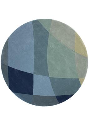 MOMO Rugs Studio - Rhythmic Tides Indigo Round - 200 cm Rond Vloerkleed