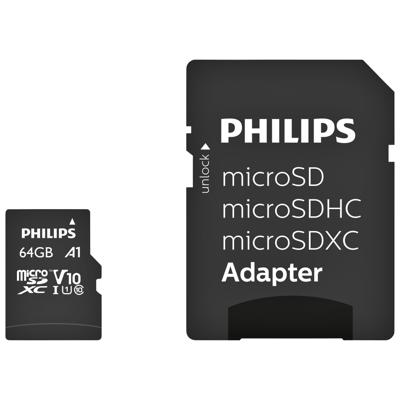 Geheugenkaart Philips micro SDXC Class 10 UHS-I U1 64GB | 10 stuks Geheugenkaart Philips micro SDXC Class 10 UHS-I U1 64GB | 10 stuks